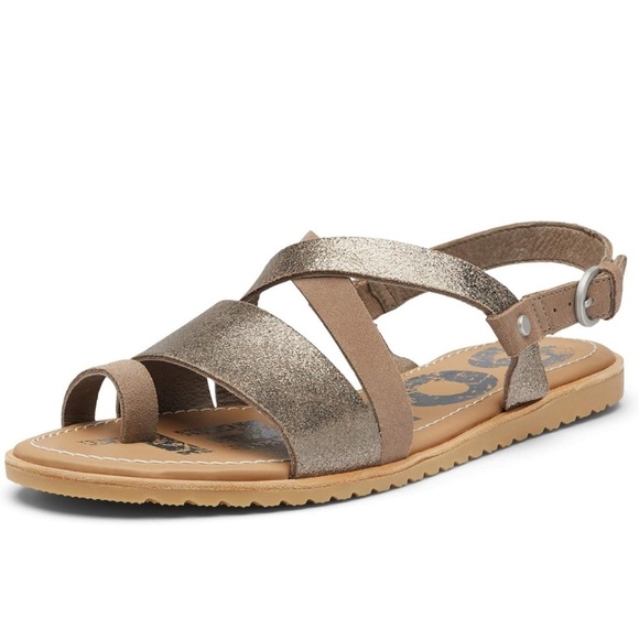 Sorel Shoes - Sorel Women's Ella Criss Cross Leather Casual Sandal Size 10.5